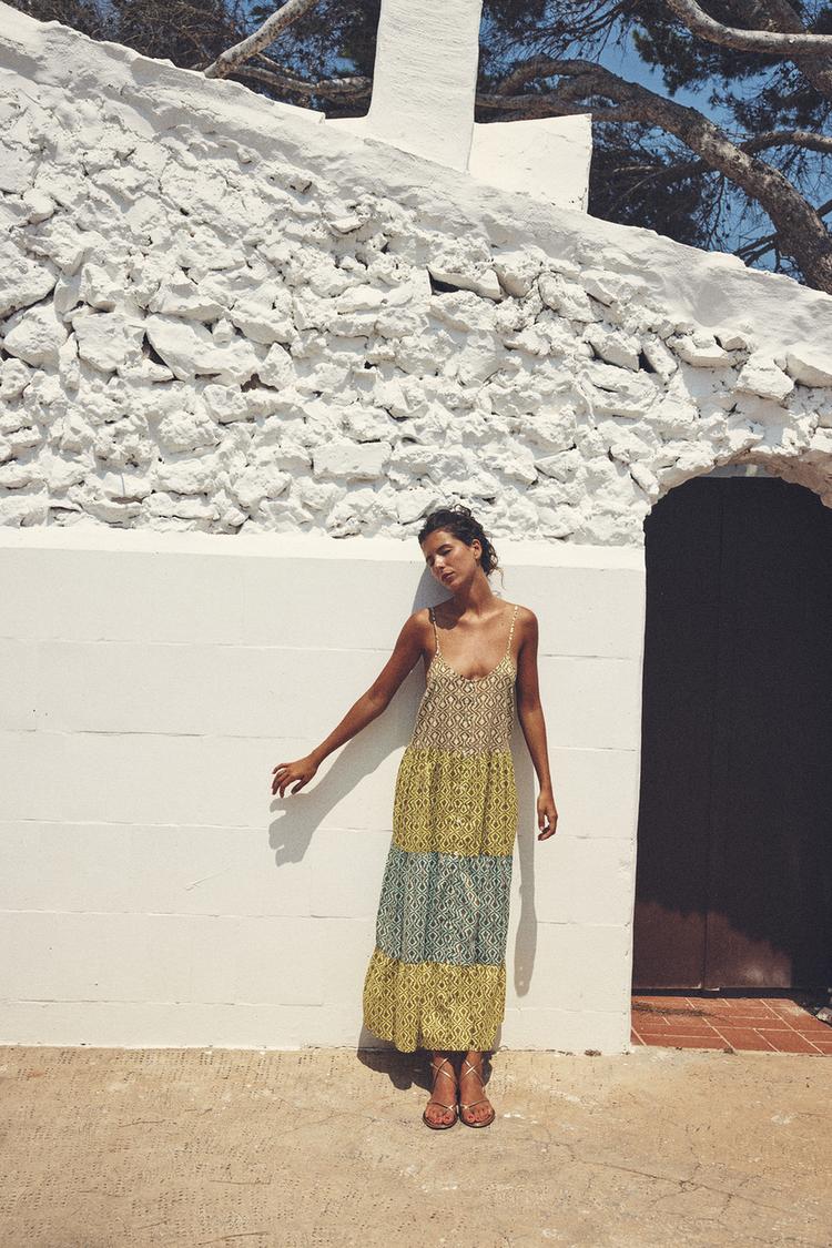 PATCHWORK MIDI DRESS