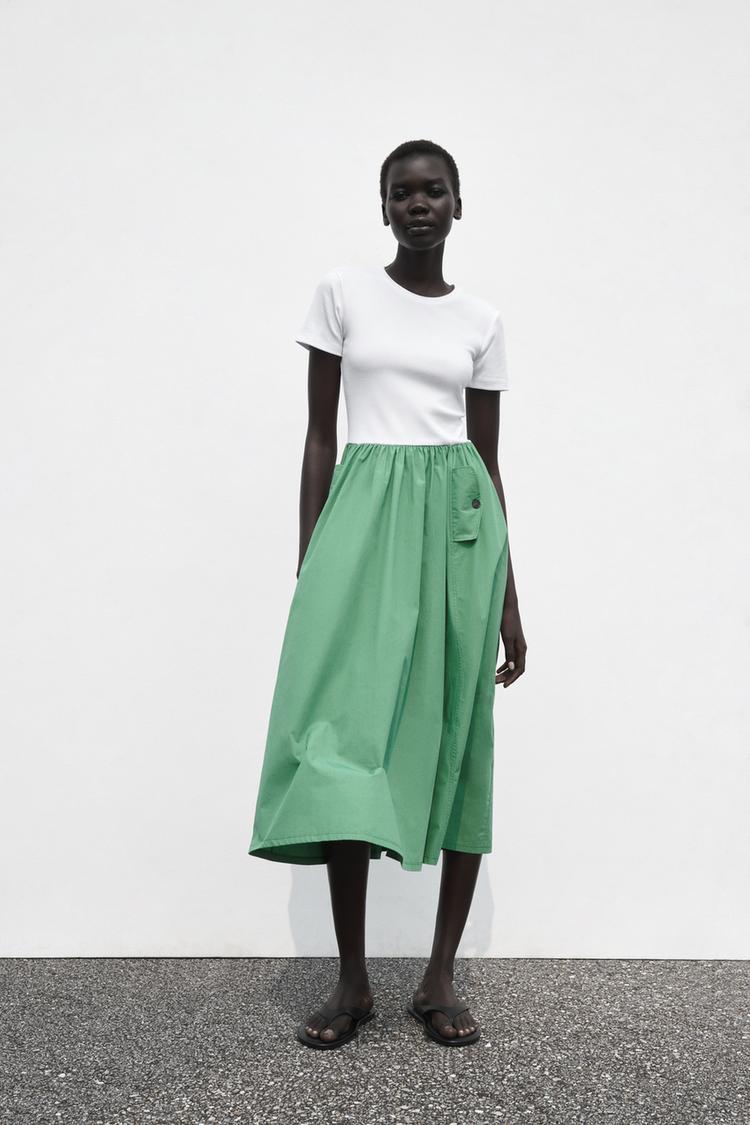 MATCHING POPLIN DRESS