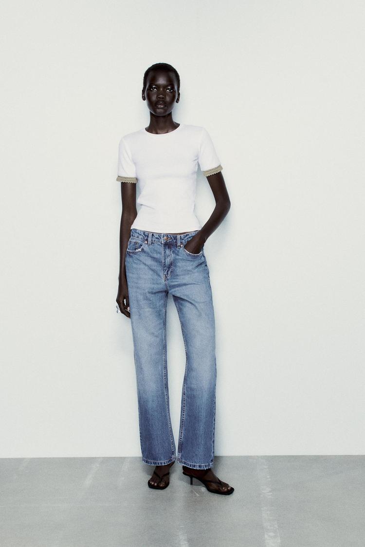 EMBELLISHED TRIM T-SHIRT