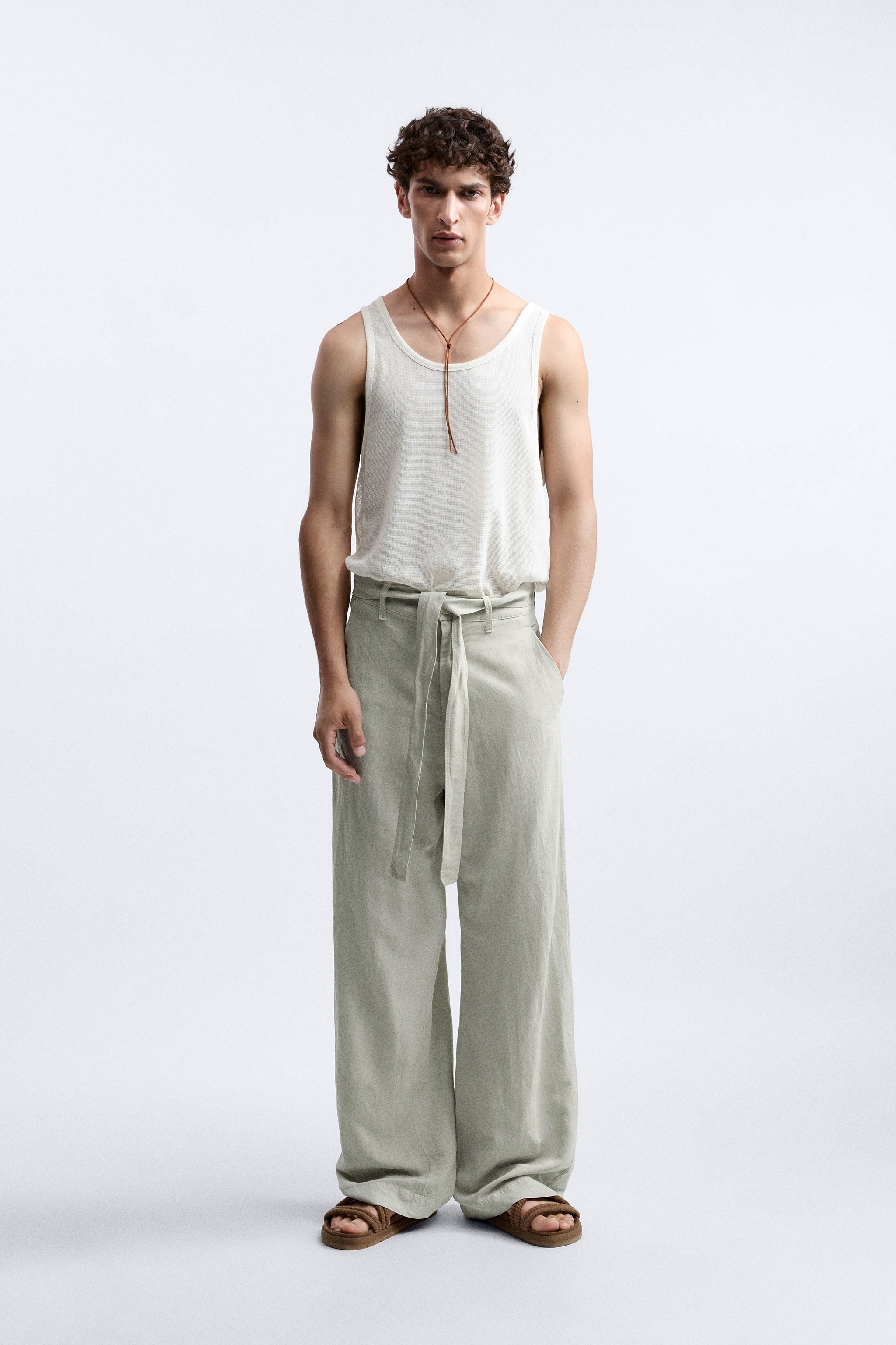Zara LIMITED EDITION BELTED PANTS