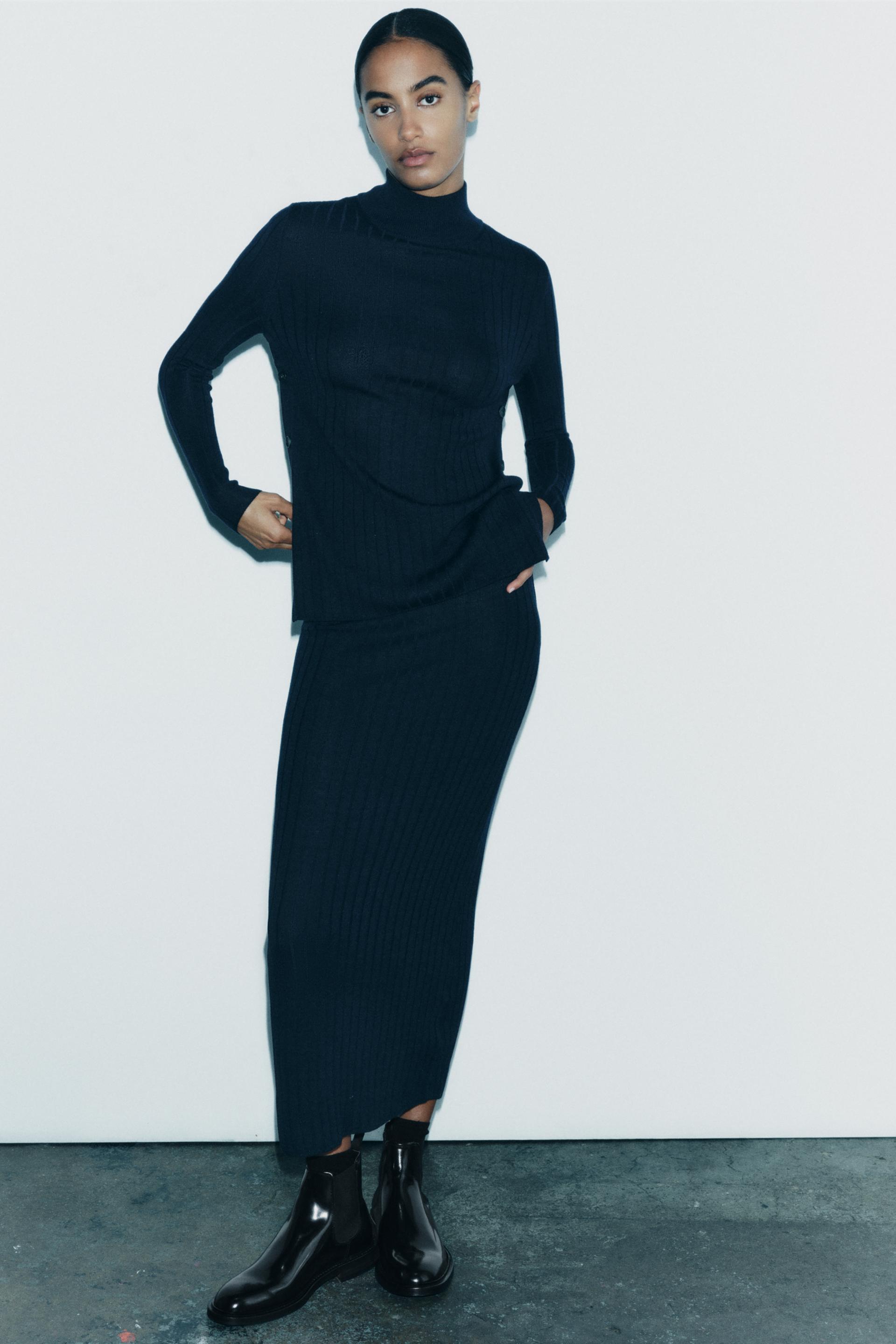 falda-midi-con-lana-rib-marino-zara-chile