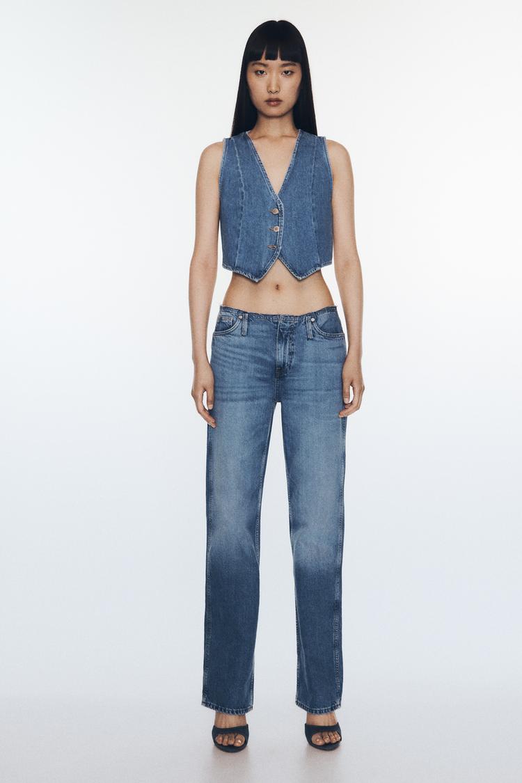 Z1975 DENIM CROPPED WAISTCOAT