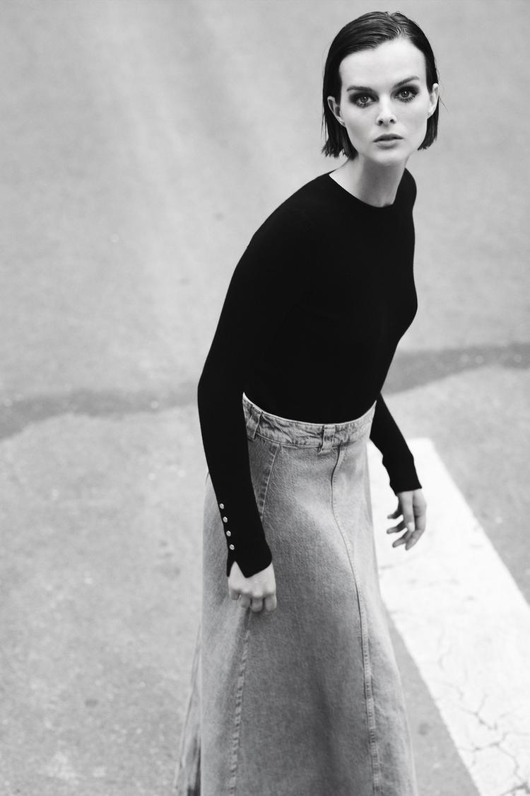 Z1975 DENIM CAPE SKIRT