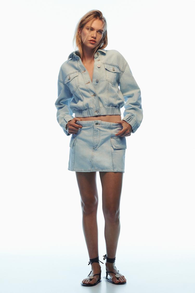 Z1975 MINI DENIM CARGO SKIRT