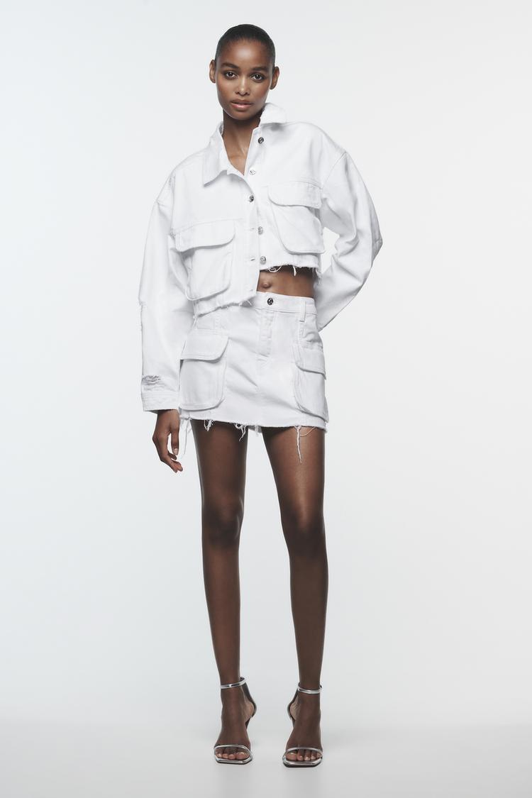 Z1975 MINI DENIM SKIRT WITH PATCH POCKETS