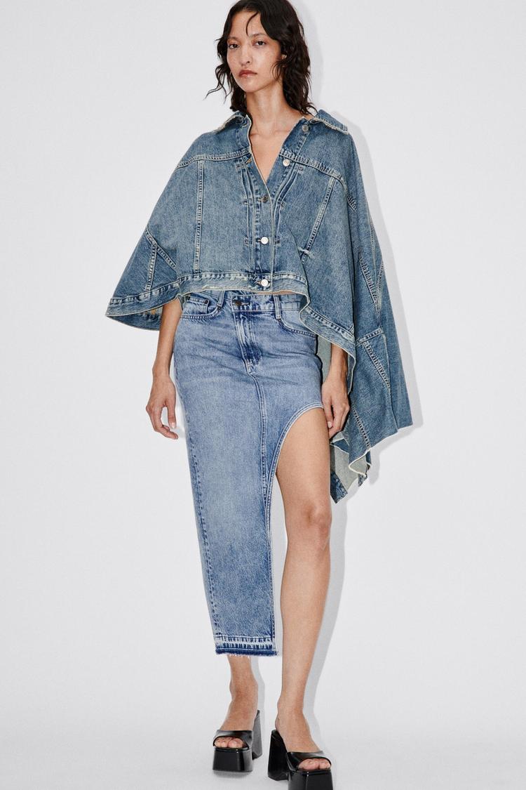 ZW ASYMMETRIC DENIM CAPE