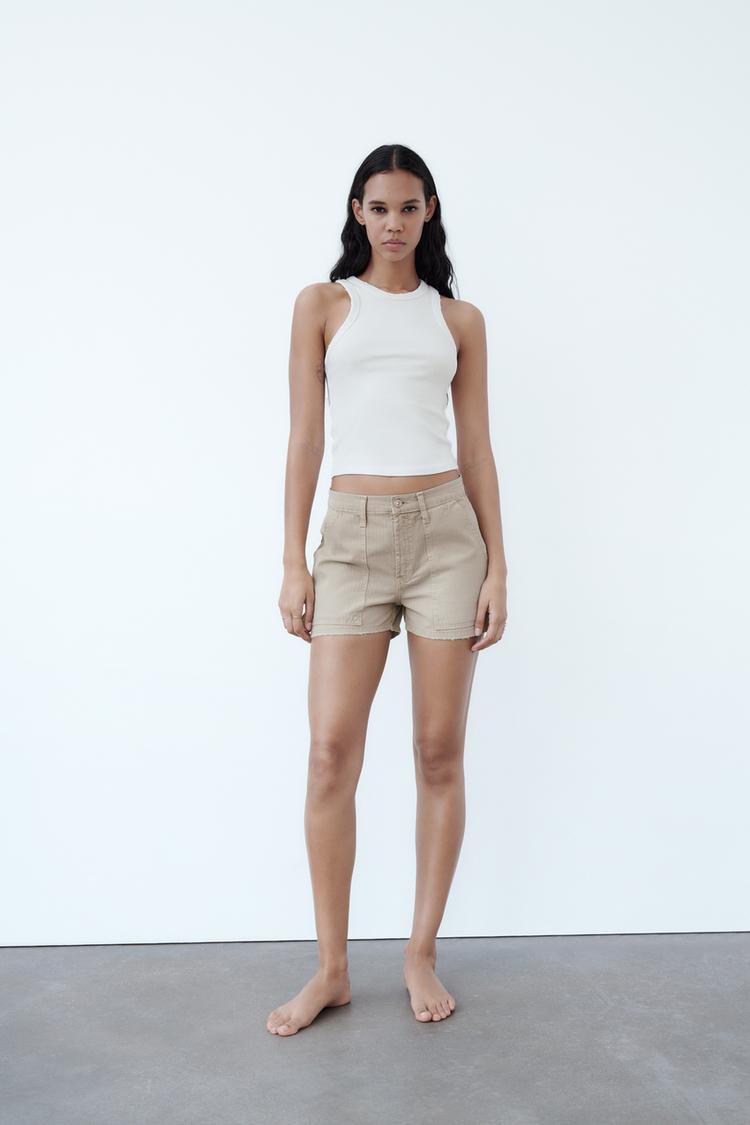 TRF HIGH-WAIST CARGO SHORTS