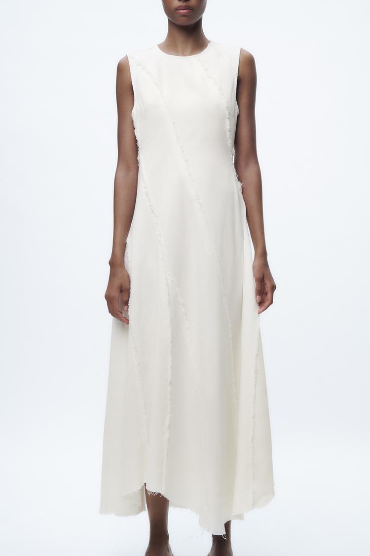 ZW FRAYED ASYMMETRIC DRESS