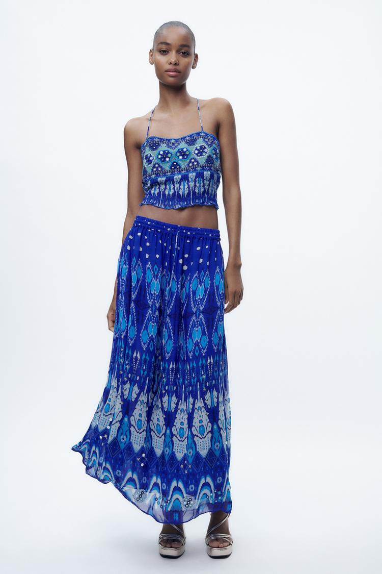 PRINTED CROP TOP