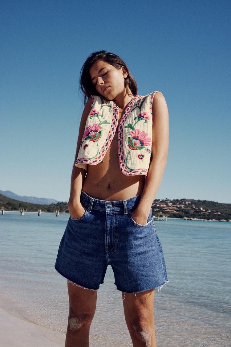 EMBROIDERED OPEN WAISTCOAT