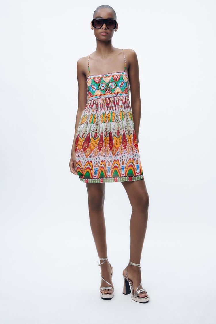 EMBROIDERED SHORT DRESS