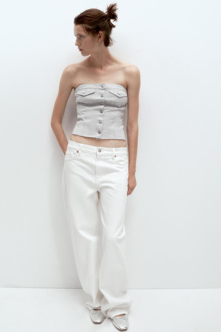 RHINESTONE CORSETRY-INSPIRED TOP