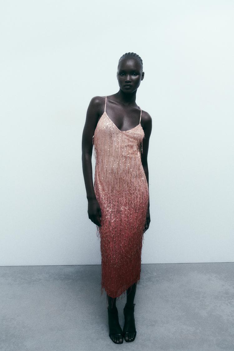 SEQUIN CAMISOLE DRESS