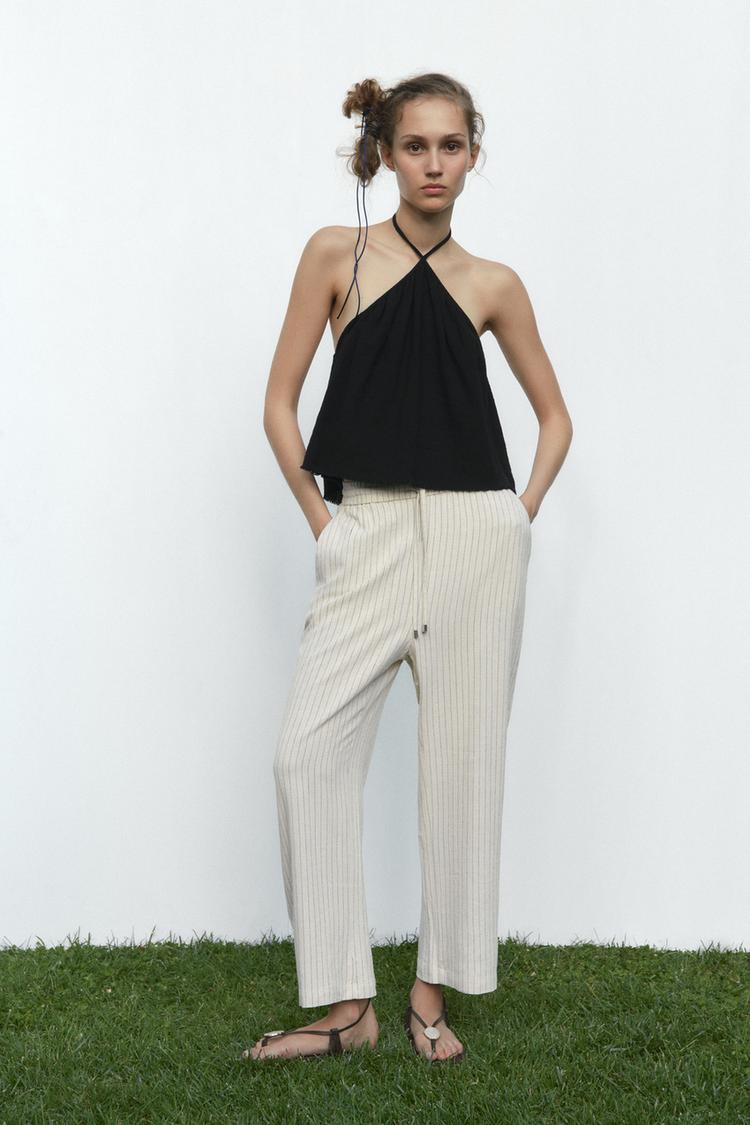 STRIPED RUSTIC TROUSERS