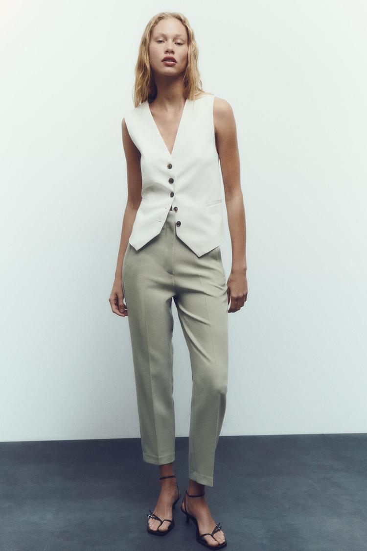 HIGH-WAIST TROUSERS