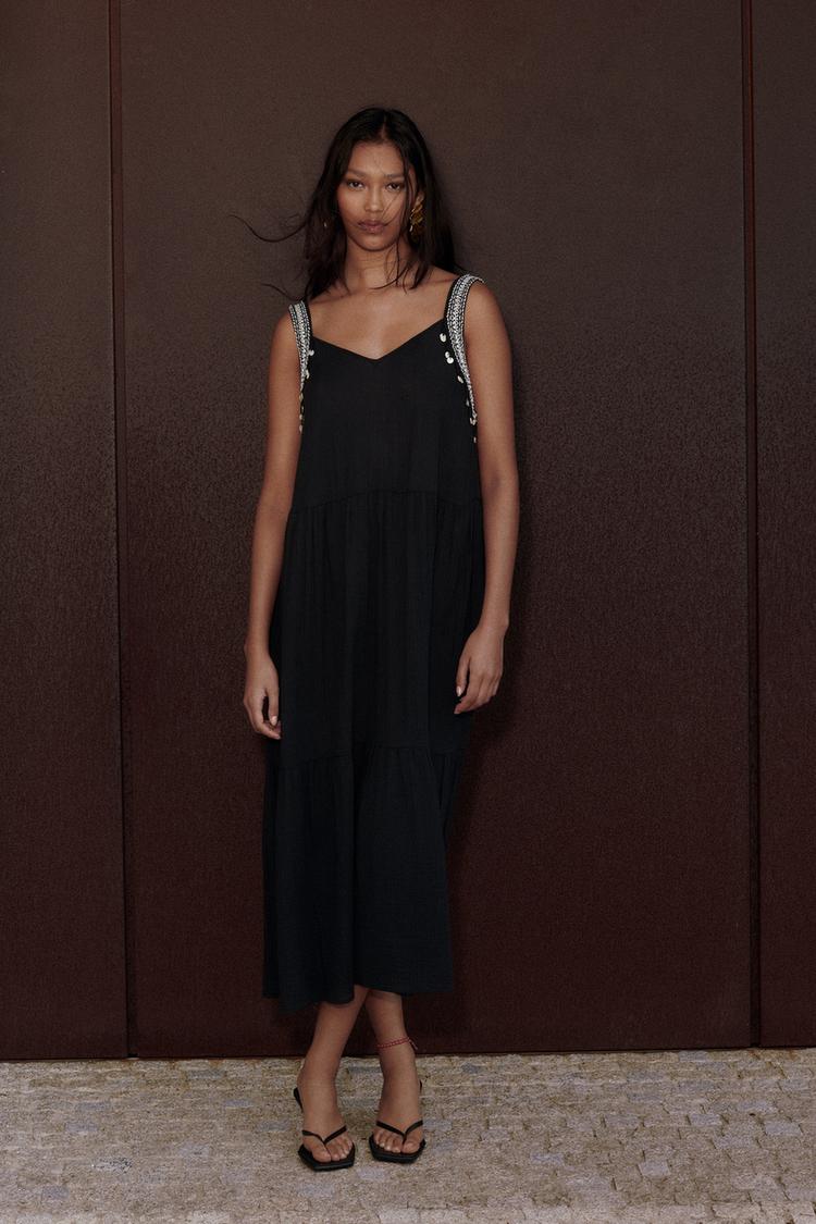 MIDI DRESS WITH FRINGE