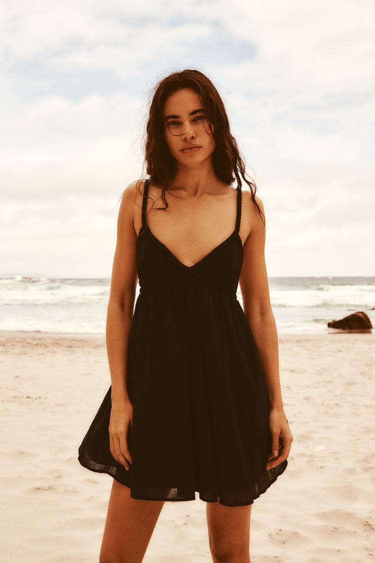 PLAYSUIT WITH WOVEN STRAPS