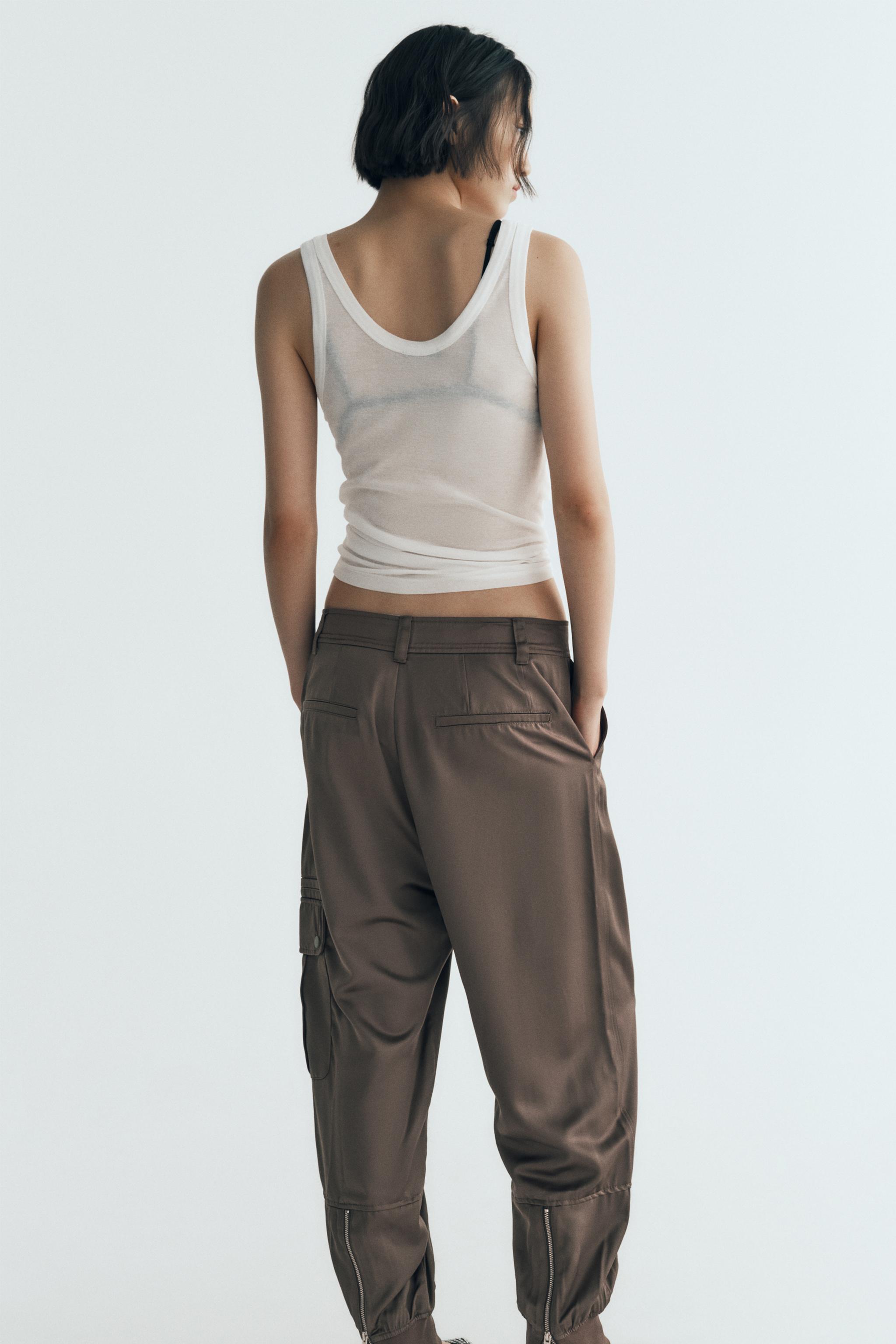 Jogging store en satin