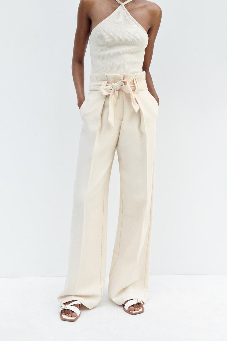 PAPERBAG TROUSERS WITH BELT