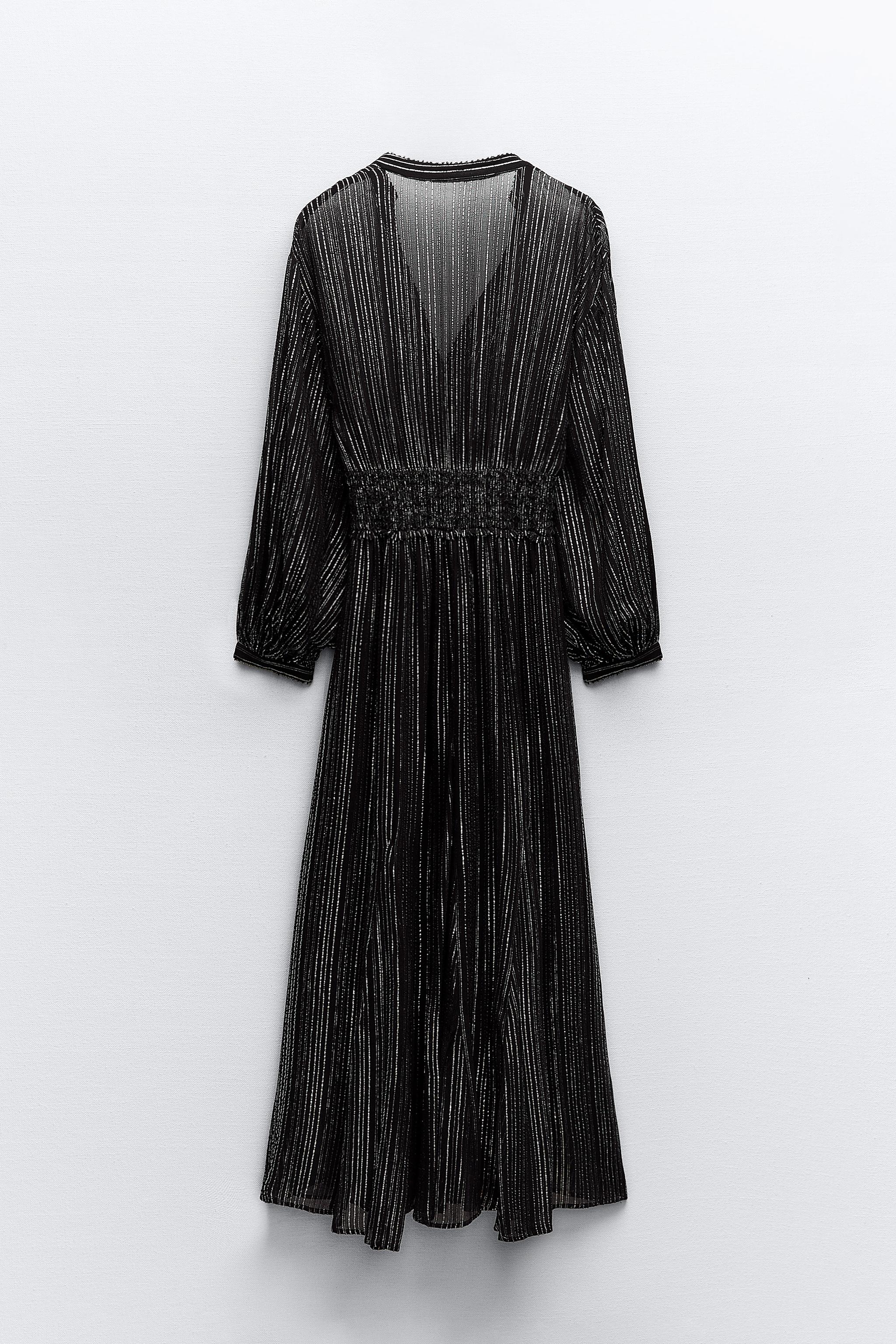 Striped rustic dress zara best sale