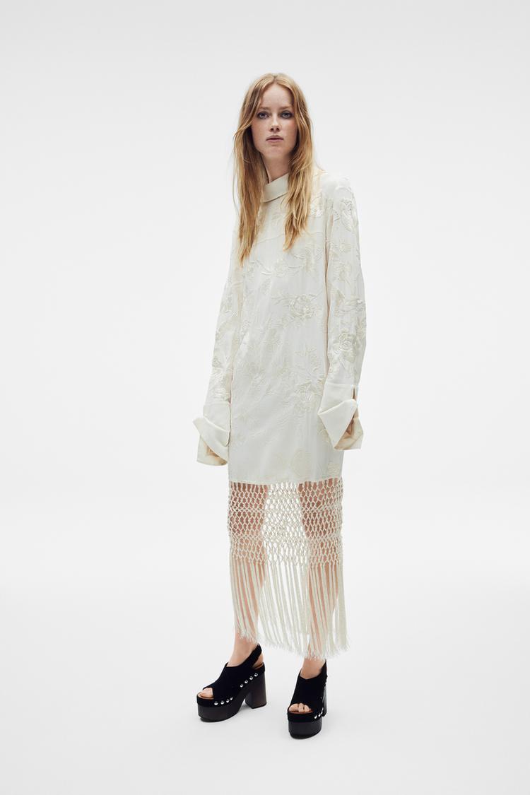 MACRAMÉ DRESS WITH EMBROIDERY - LIMITED EDITION