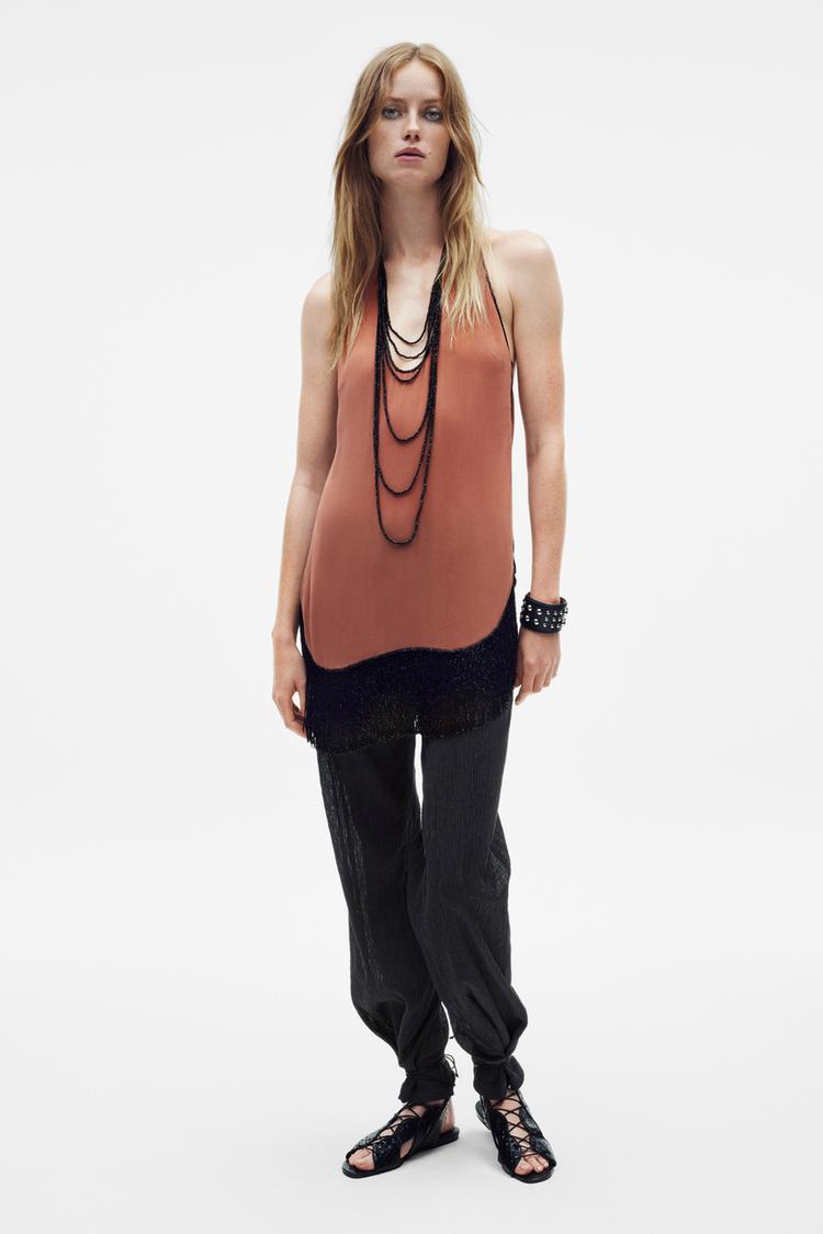 HALTER TOP WITH BEADING - LIMITED EDITION