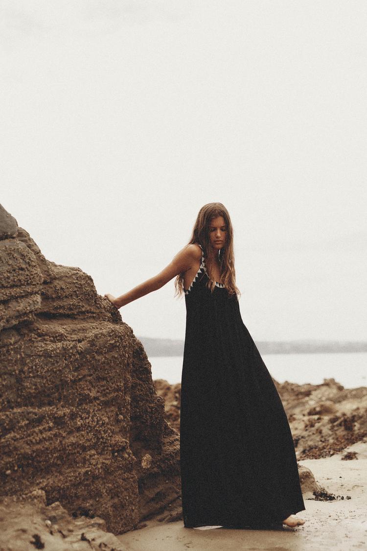 MIDI DRESS WITH BEADS