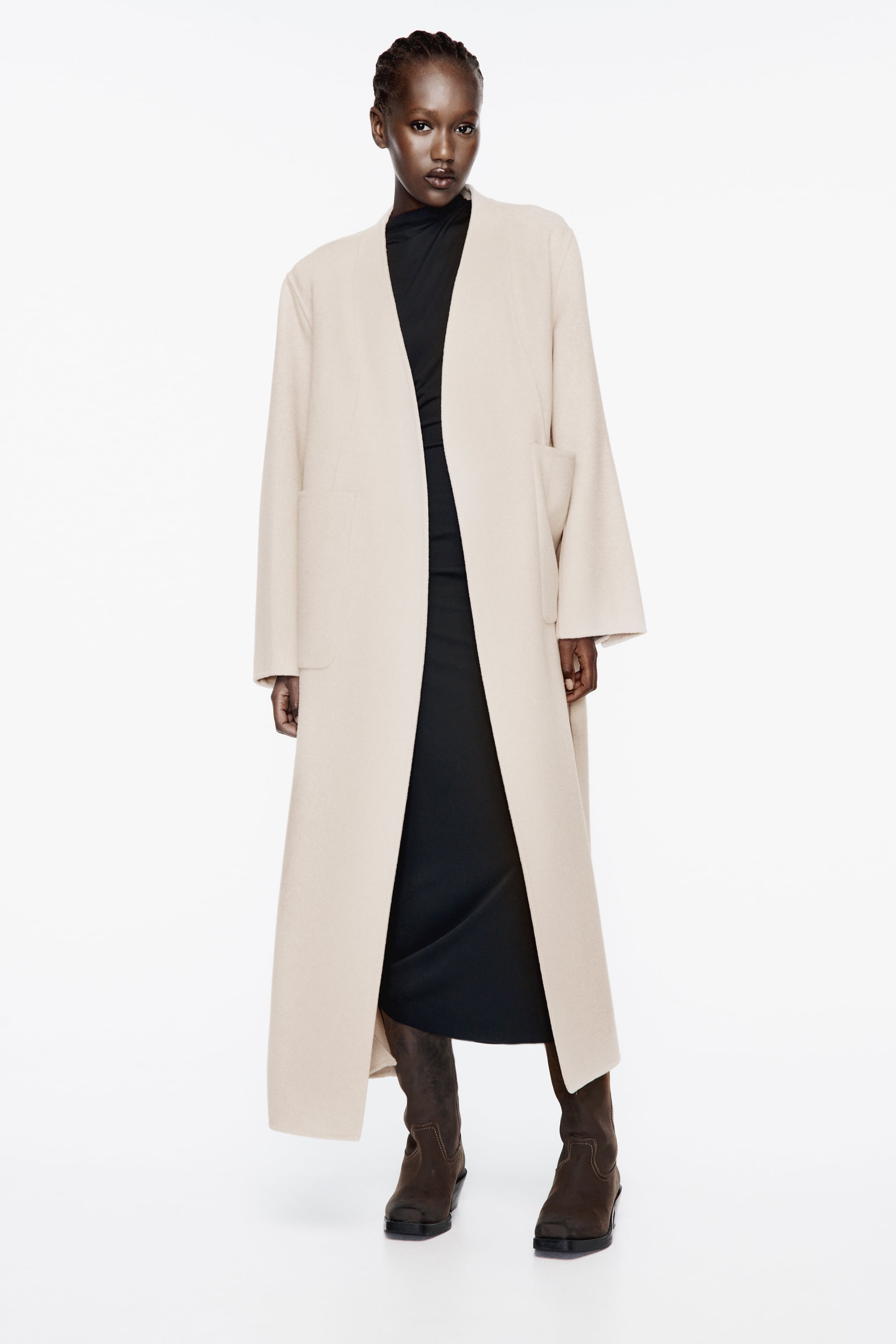 DOUBLE FACED WOOL BLEND COAT ZW COLLECTION