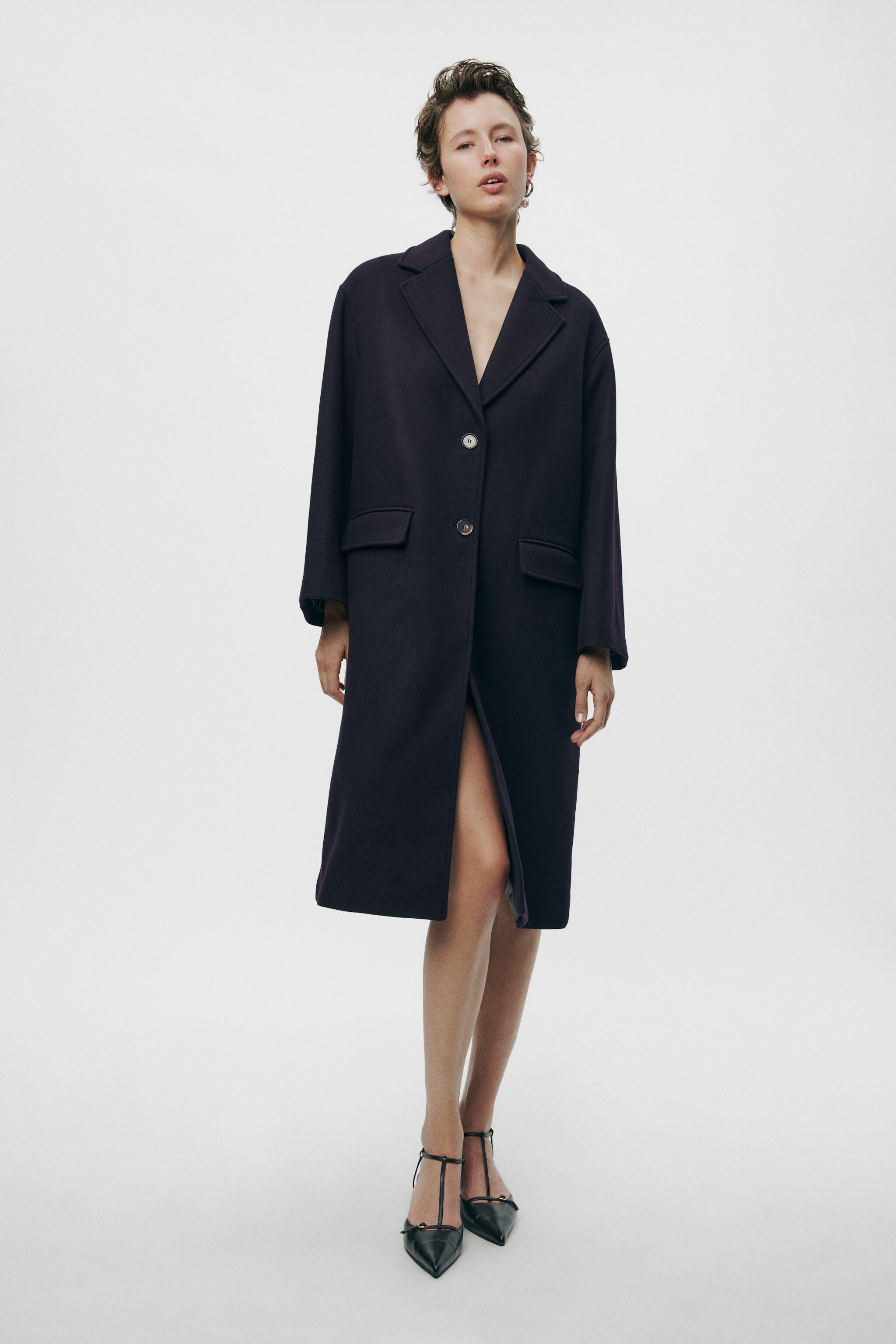 OVERSIZED WOOL BLEND COAT ZW COLLECTION
