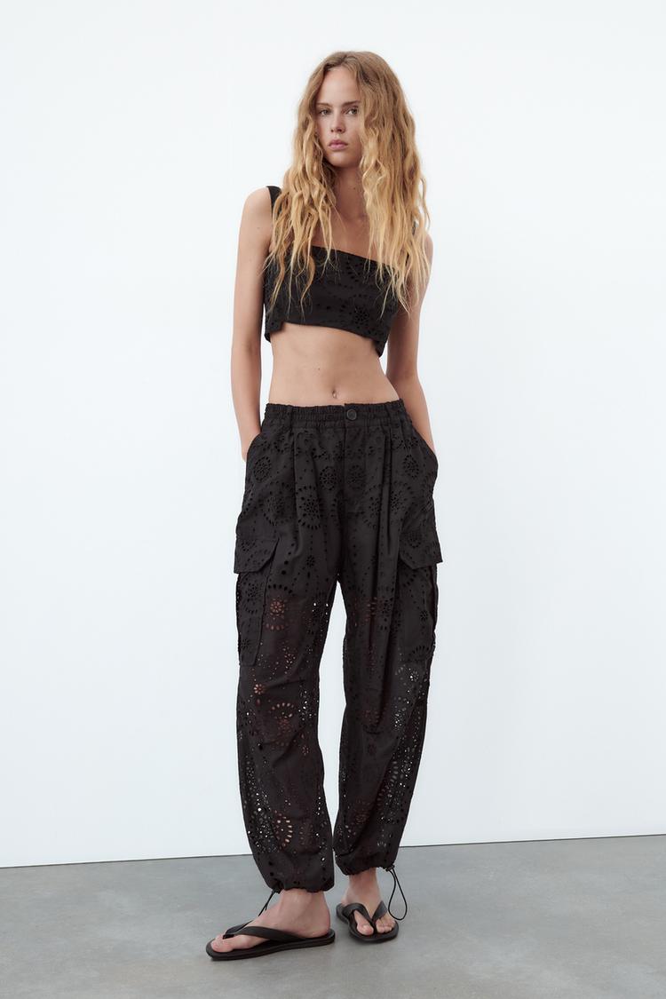 CROP TOP WITH CUTWORK EMBROIDERY