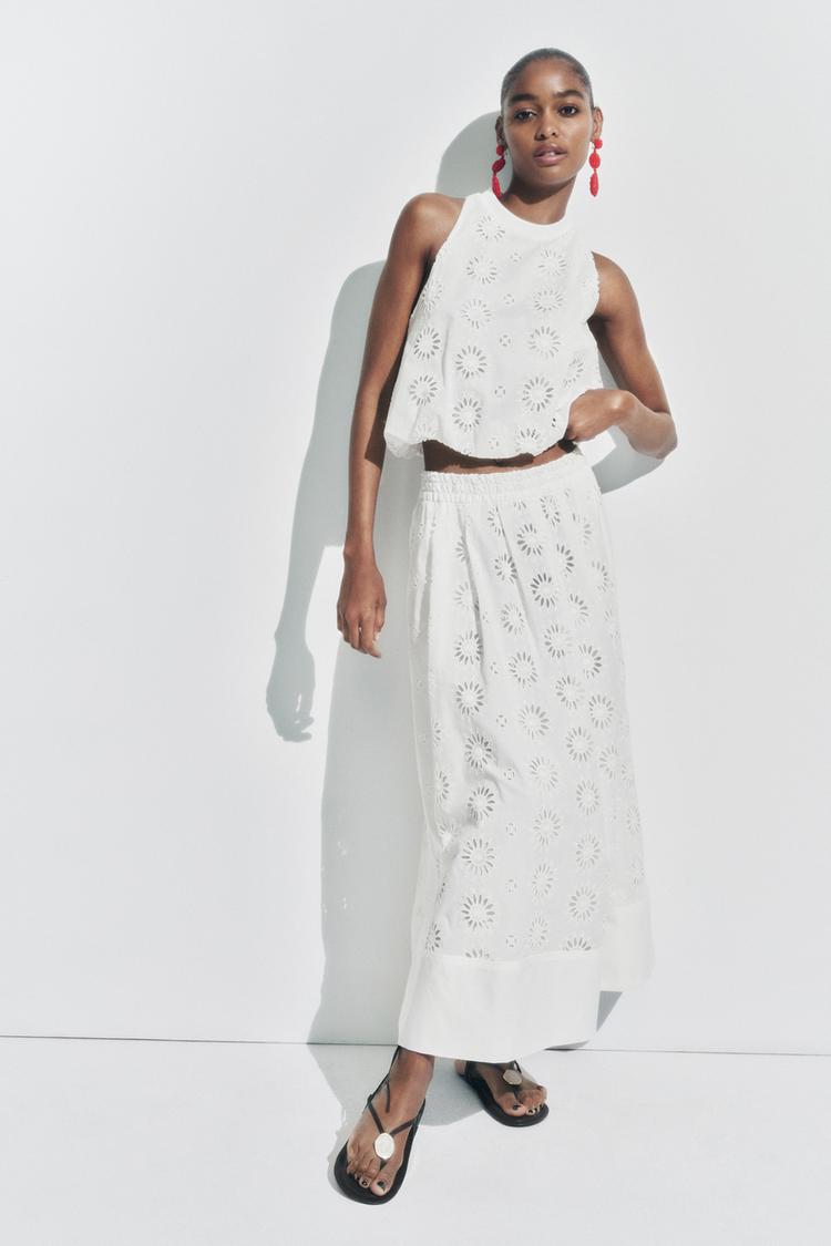 CUTWORK EMBROIDERY TOP