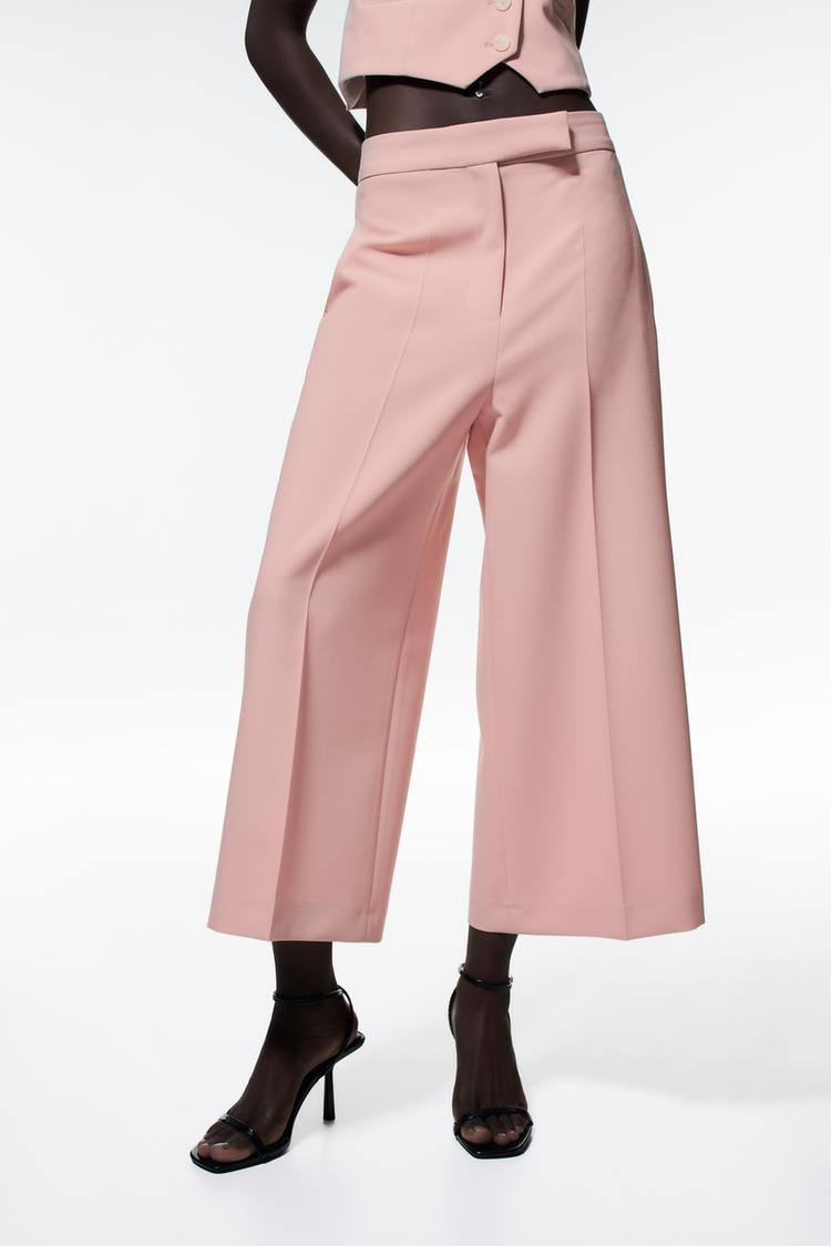 HIGH-WAIST CULOTTE TROUSERS