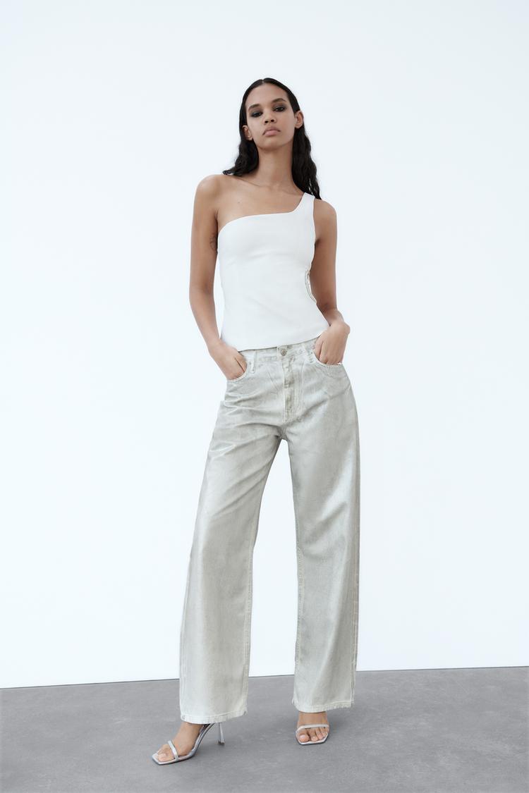 ASYMMETRIC TOP WITH RHINESTONES