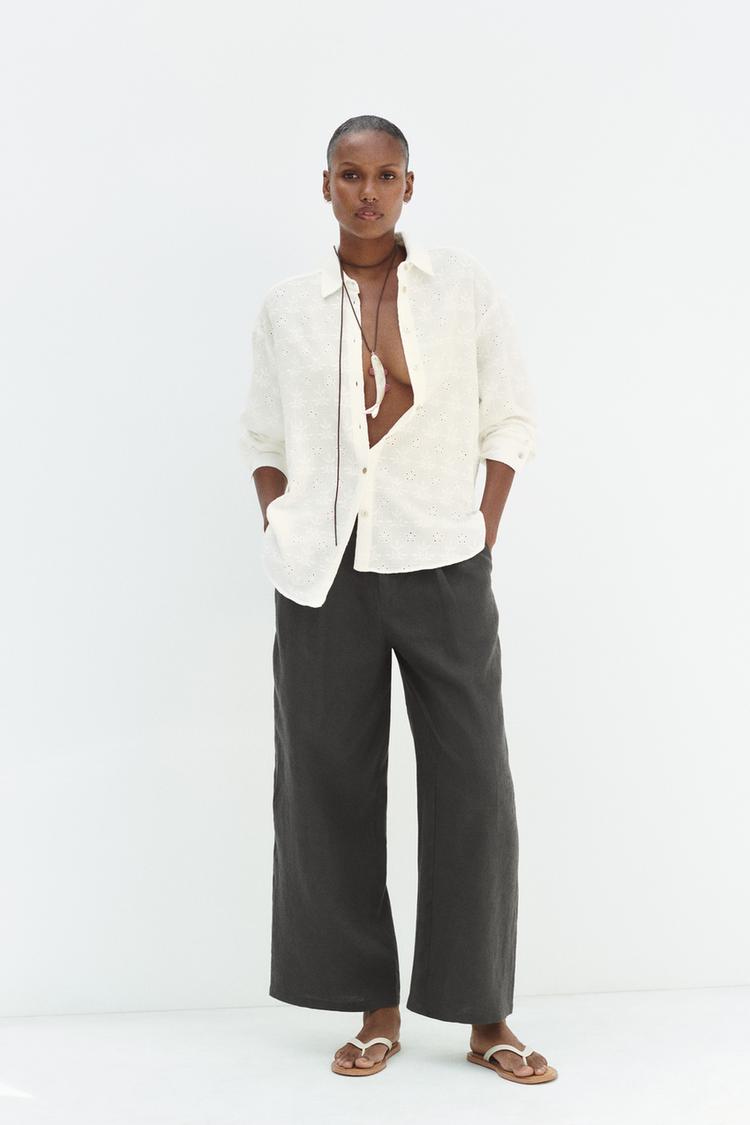 SHIRT WITH CUTWORK EMBROIDERY