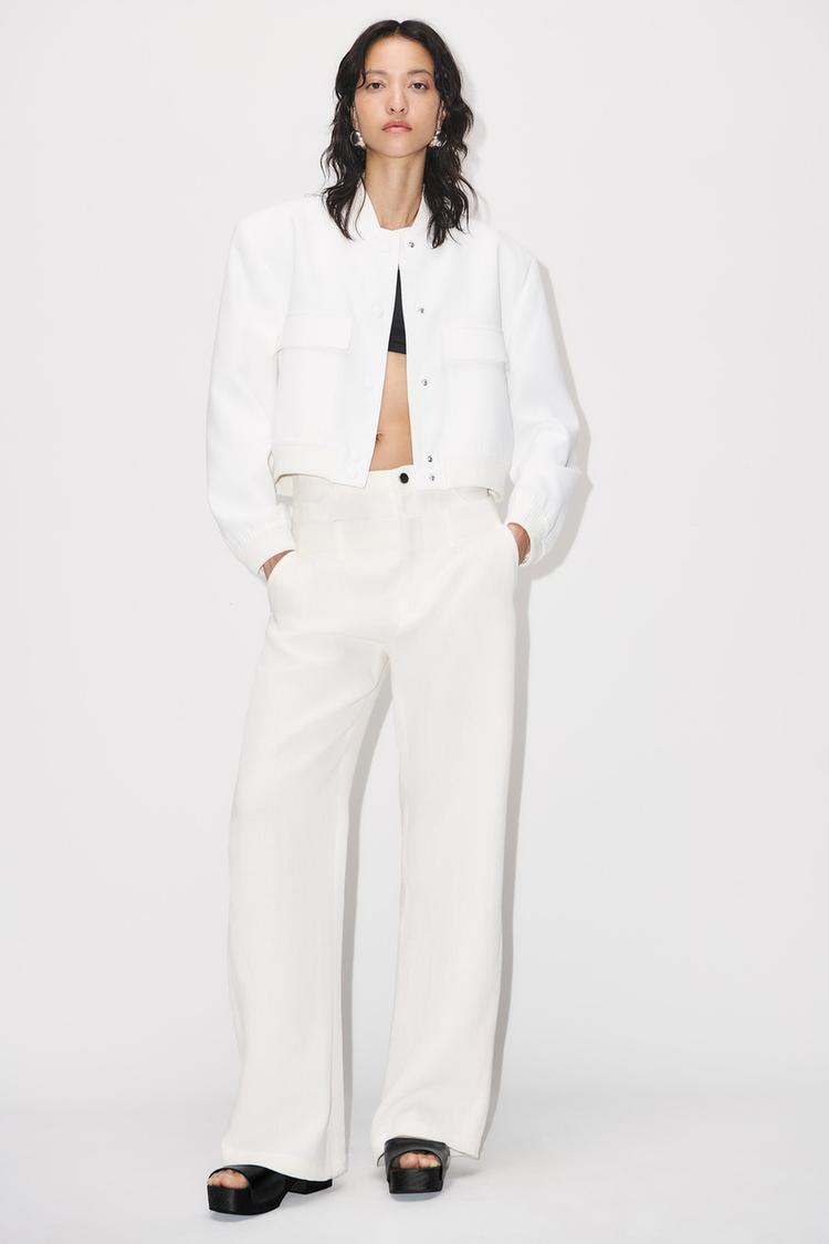 MAXI BOMBER JACKET WITH POCKETS