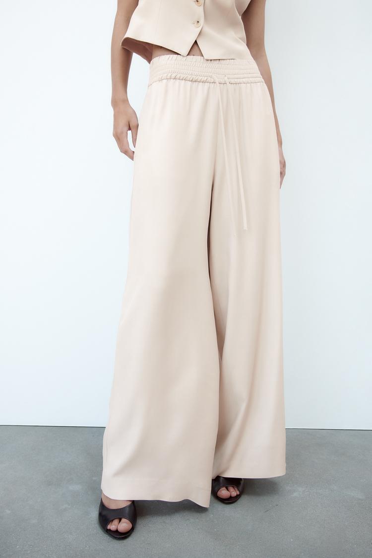 WIDE-LEG FLOWING TROUSERS