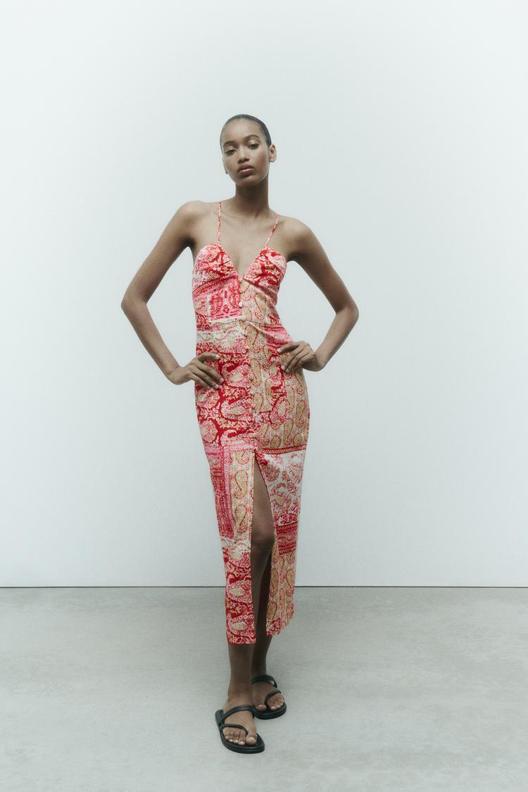 PATCHWORK PRINT DRESS