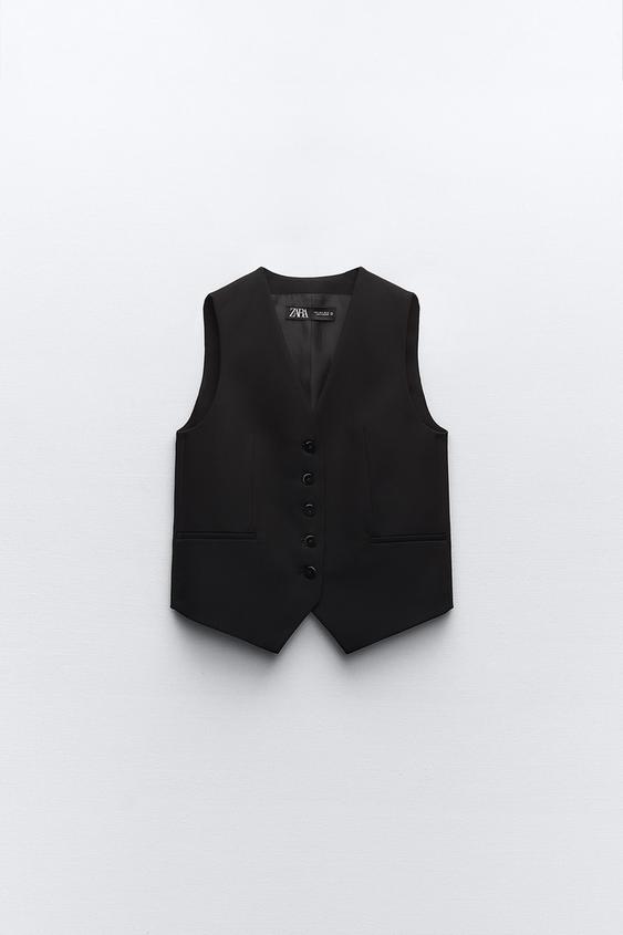 TAILORED WAISTCOAT Black ZARA Saudi Arabia