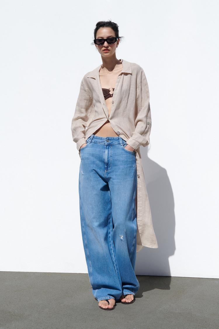 SIDE VENTS LINEN TUNIC