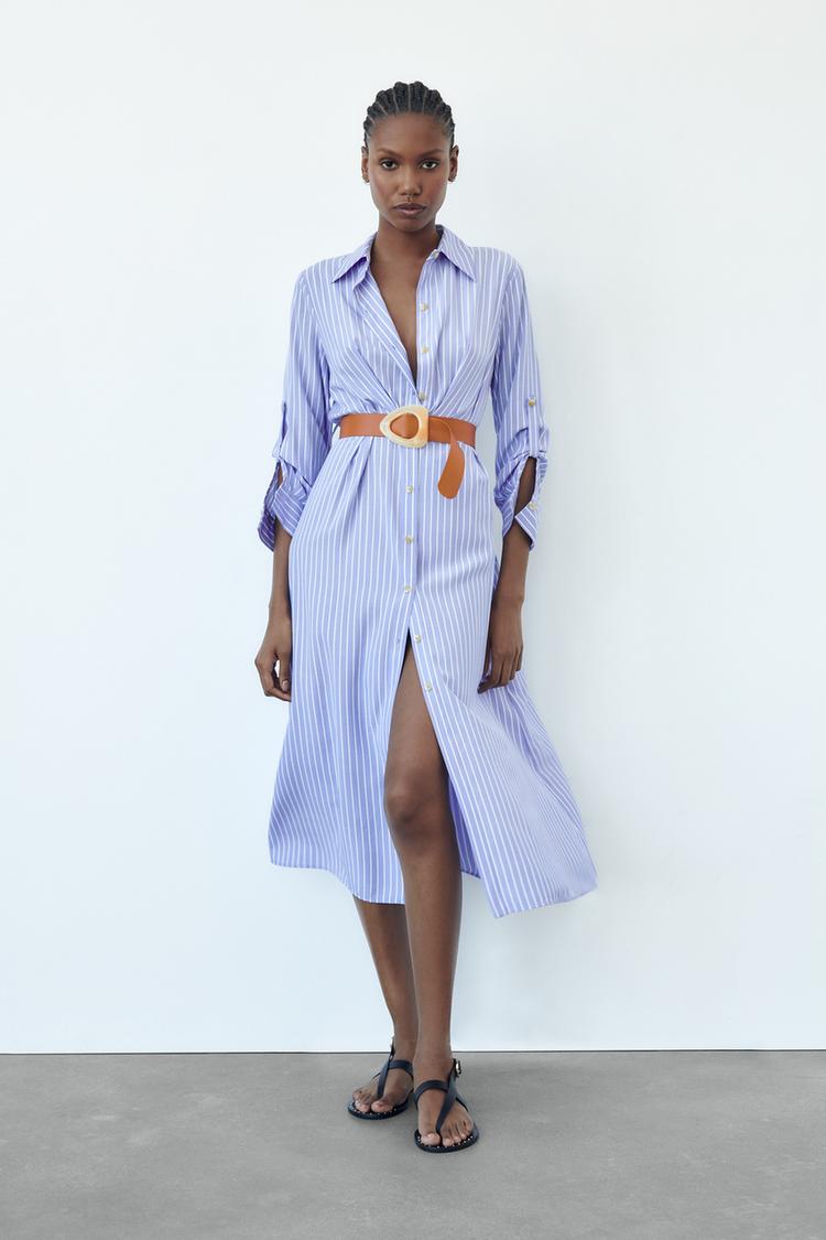SHIRT DRESS WITH BELT