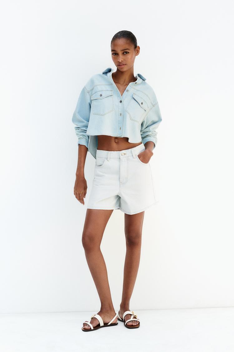 Z1975 DENIM CROPPED SHIRT