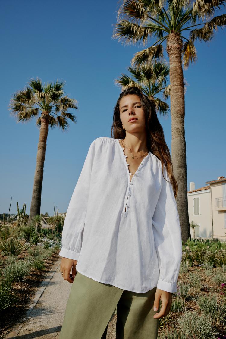 100% LINEN BLOUSE