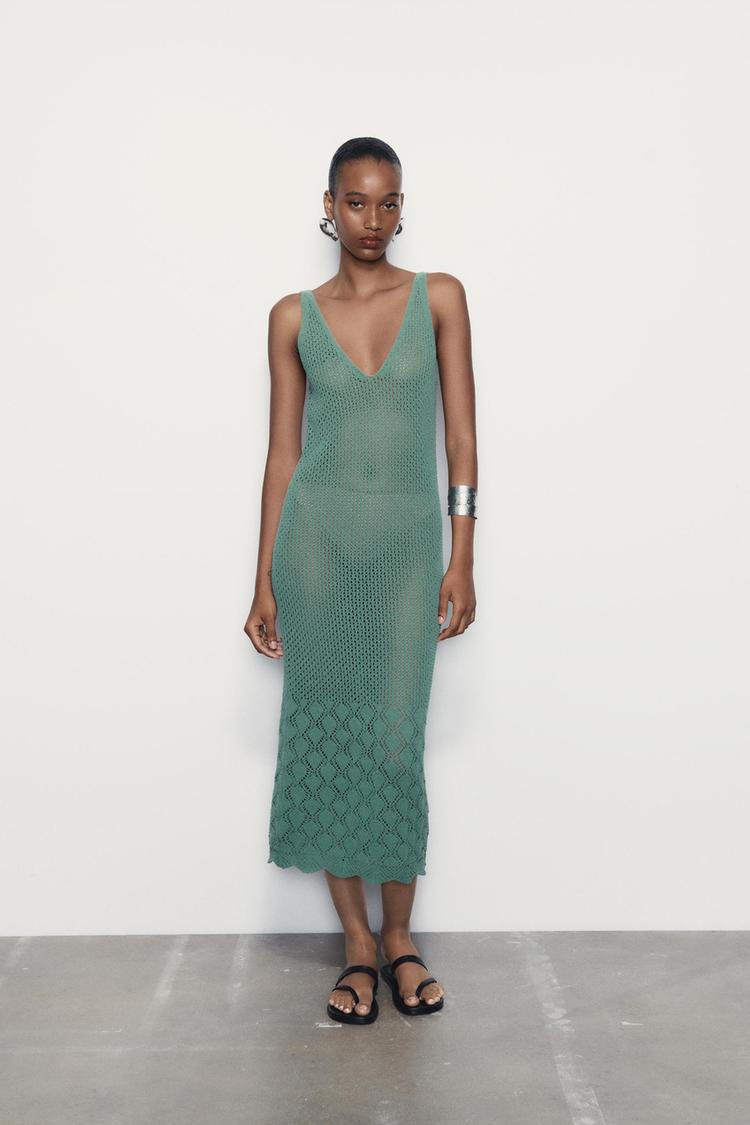 CHENILLE DRESS WITH STRAPS