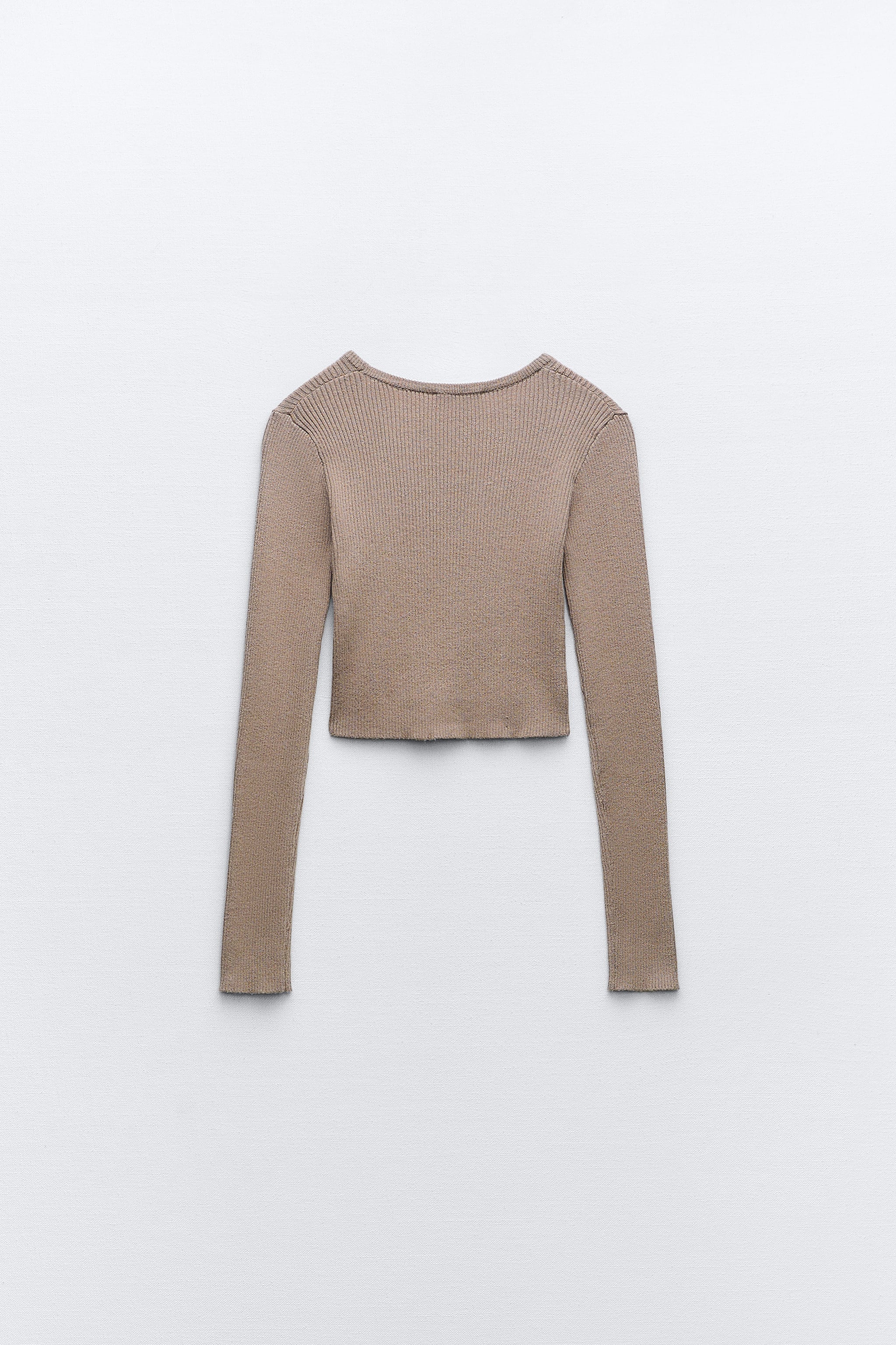 SOFT TOUCH CROP RIB SWEATER