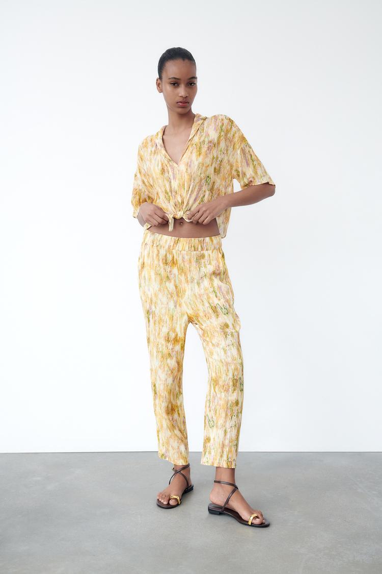 SHINY PRINTED BLOUSE