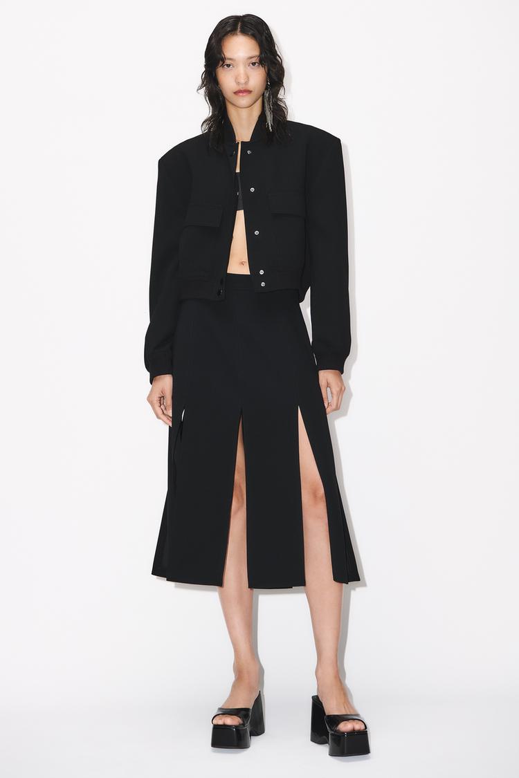 STRAPPY MIDI SKIRT