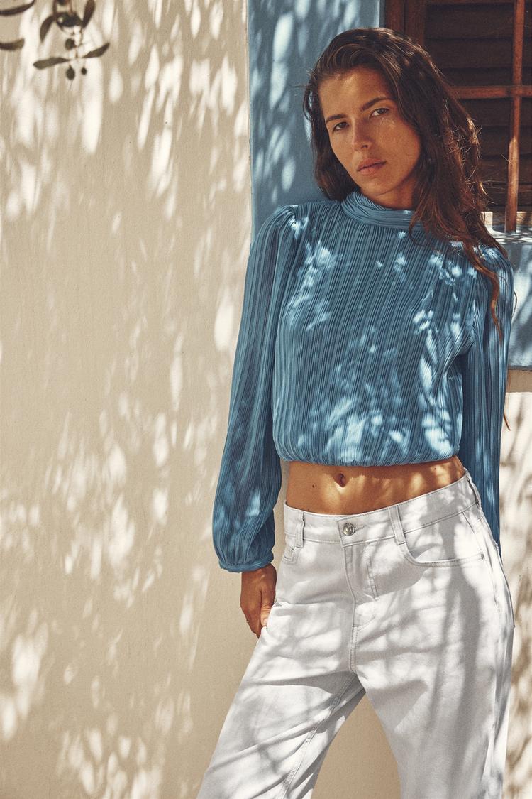 PLEATED OPEN-BACK TOP