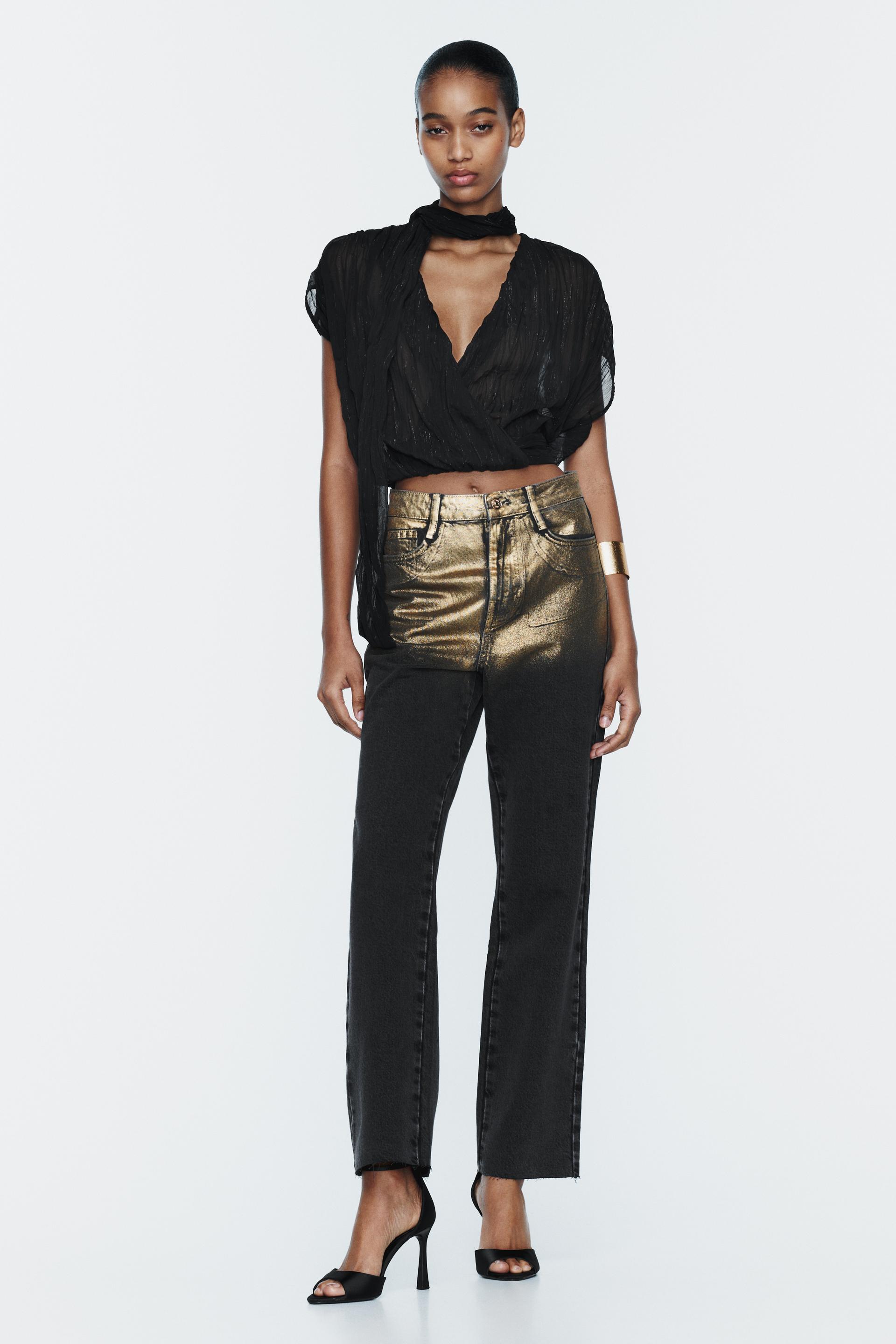Zara Tied Metallic Thread Top - Big Apple Buddy