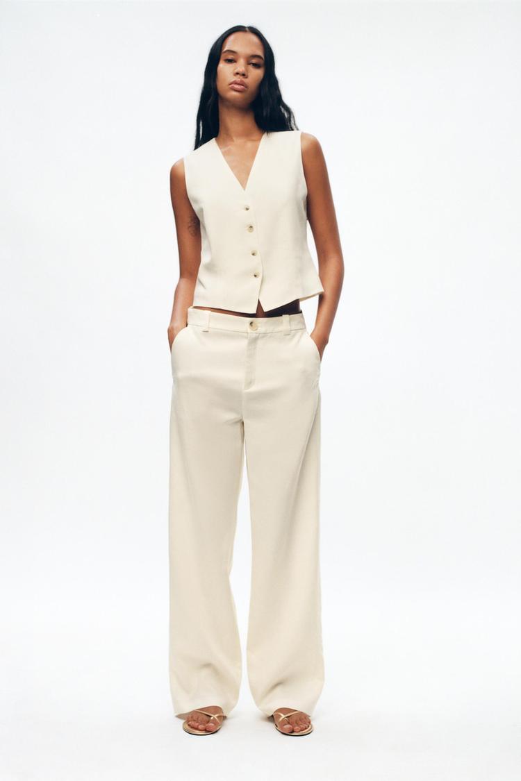 LINEN BLEND WAISTCOAT