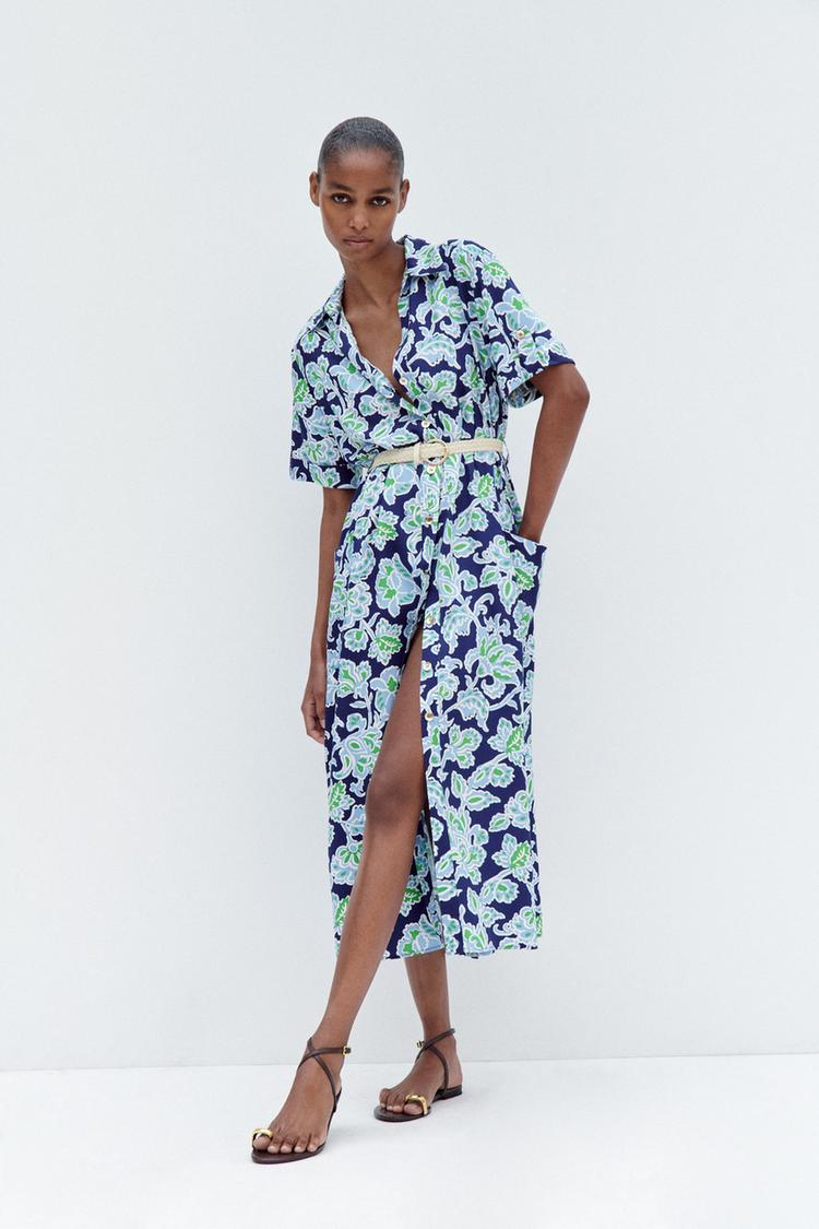 SHIRT DRESS WITH BELT